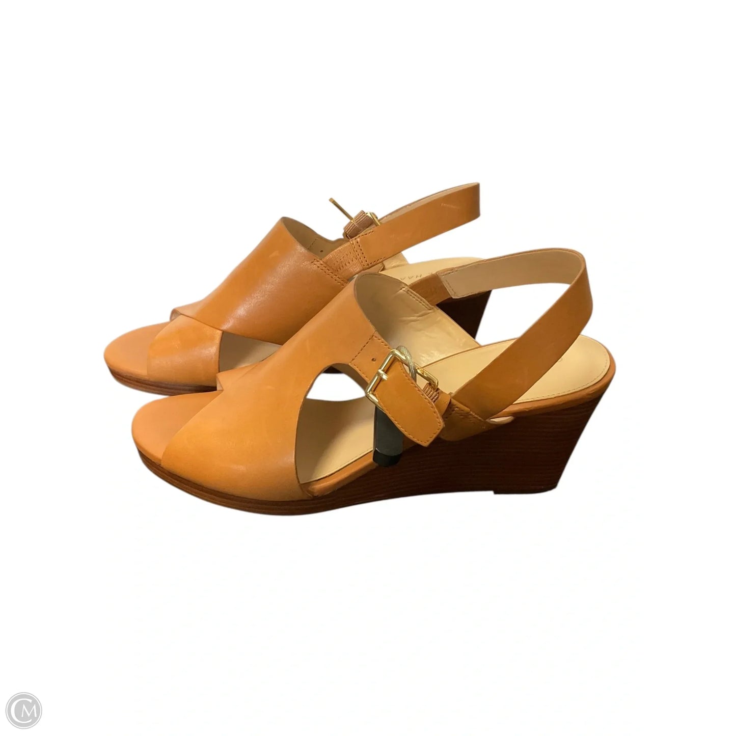 Shoes Heels Wedge By Cole-haan In Brown, Size: 9