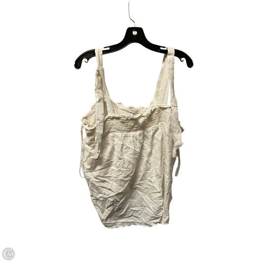 Top Sleeveless By Old Navy In Cream, Size: L
