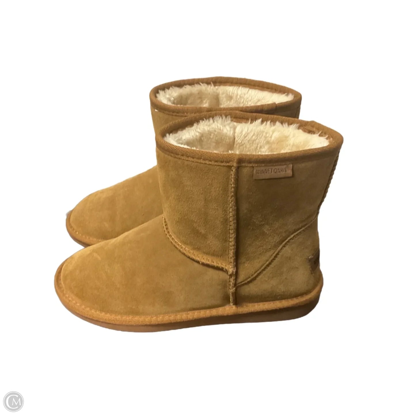 Boots Ankle Flats By Minnetonka In Brown, Size: 8