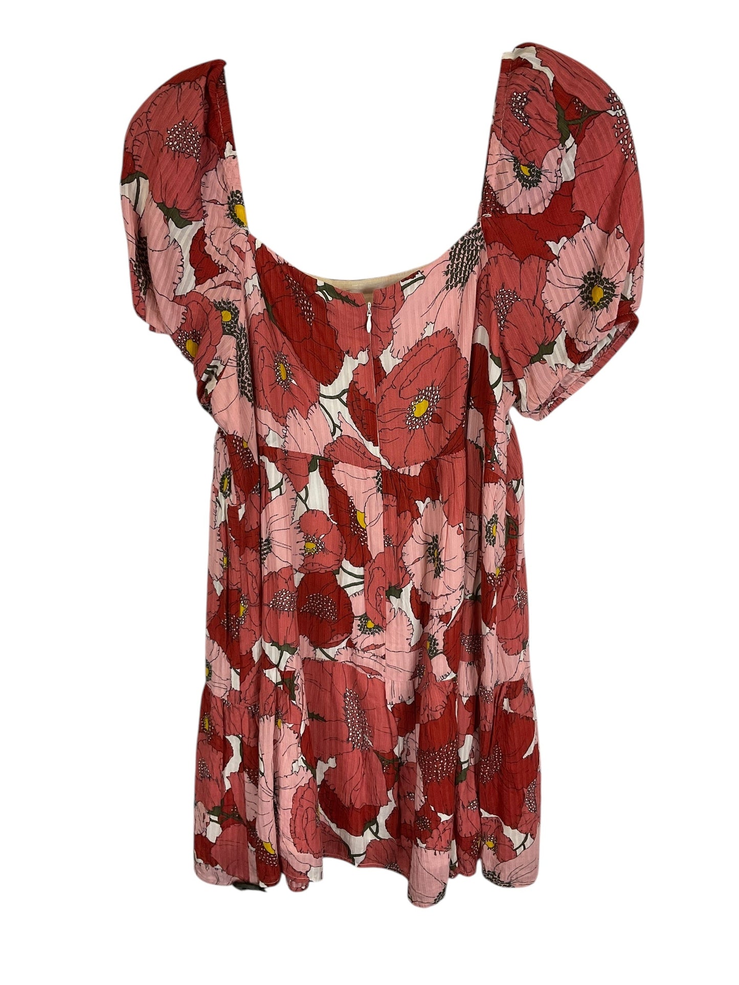 Dress Casual Short By Loft In Pink & Red, Size: 4