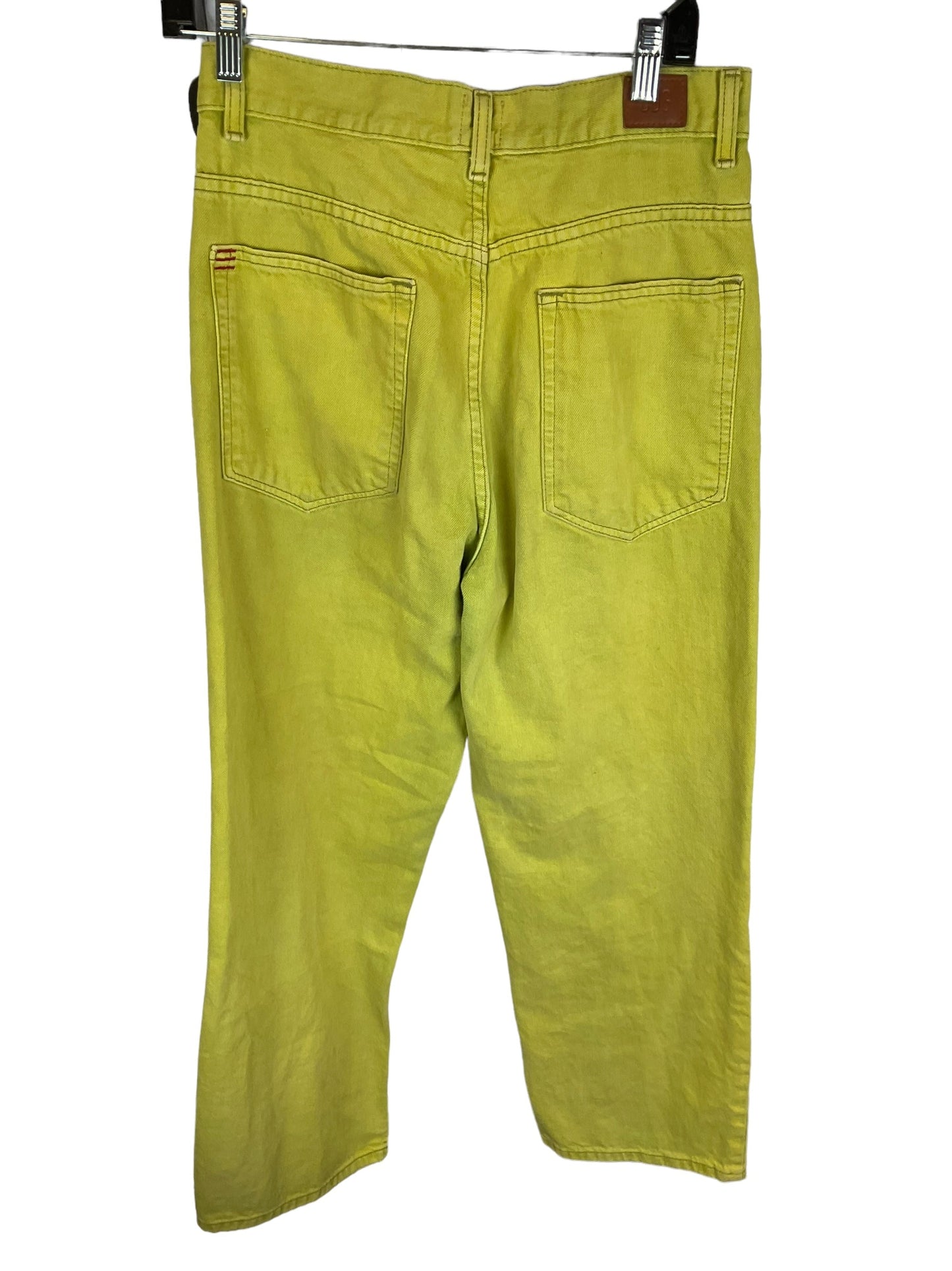 Yellow Denim Jeans Wide Leg Bdg, Size 4