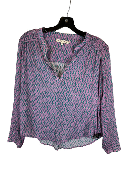 Top Long Sleeve Designer By Cmb In Purple, Size: Xs