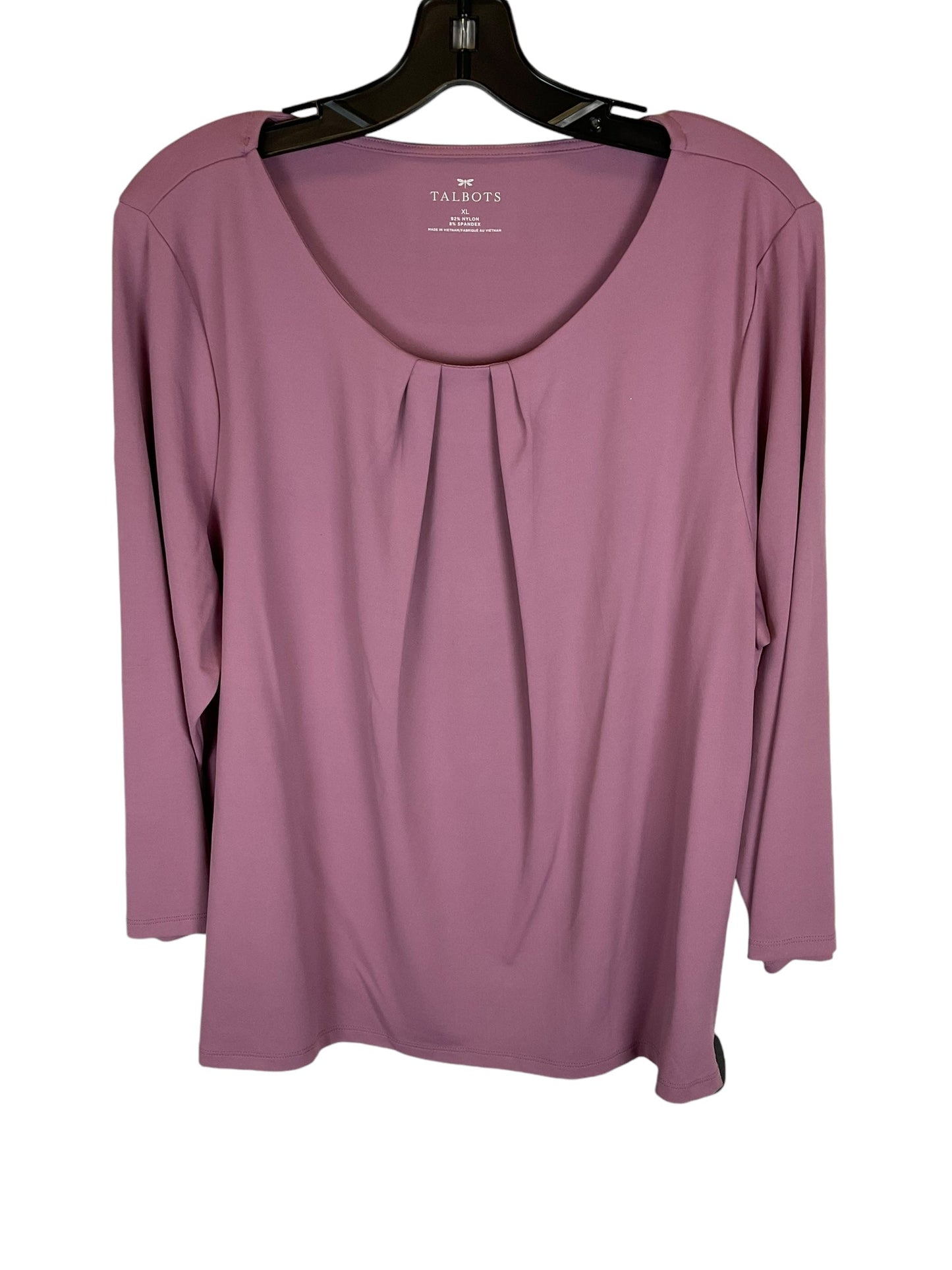 Top Long Sleeve By Talbots In Purple, Size: Xl