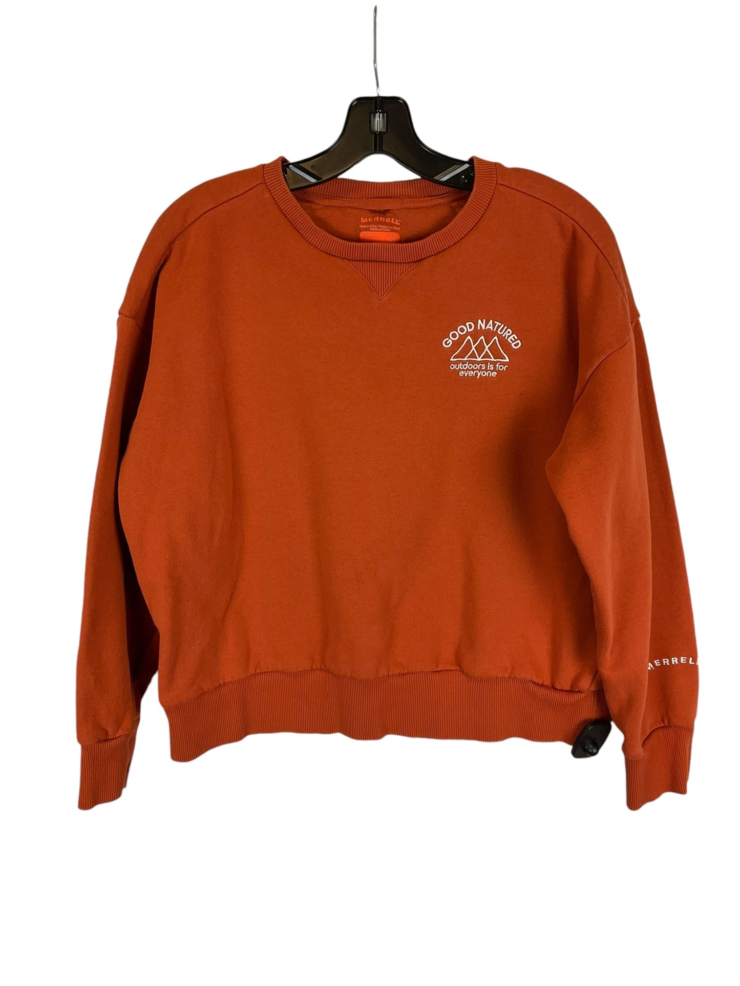 Sweatshirt Crewneck By Merrell In Orange, Size: L