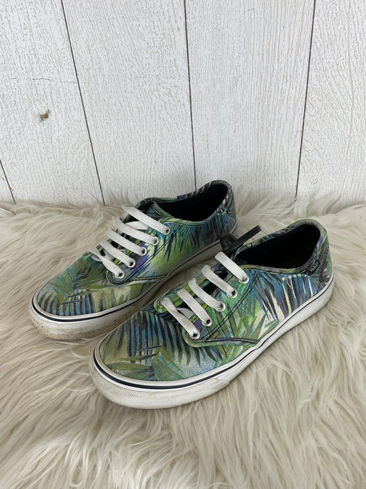 Shoes Sneakers By Vans In Blue & Green, Size: 7.5