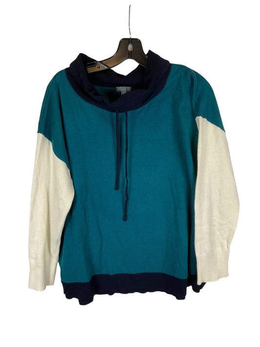 Sweater By Talbots In Teal, Size: 1x