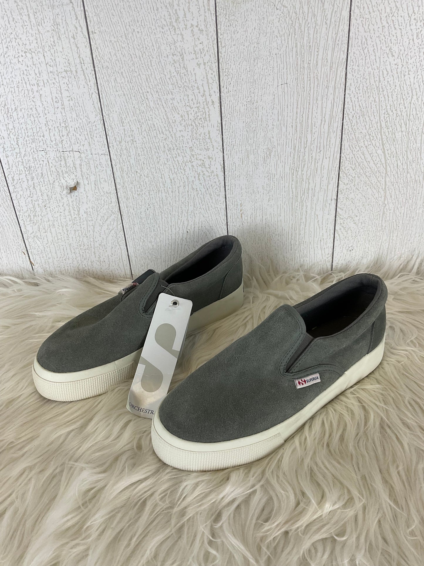 Shoes Sneakers By Superga In Grey, Size: 6.5