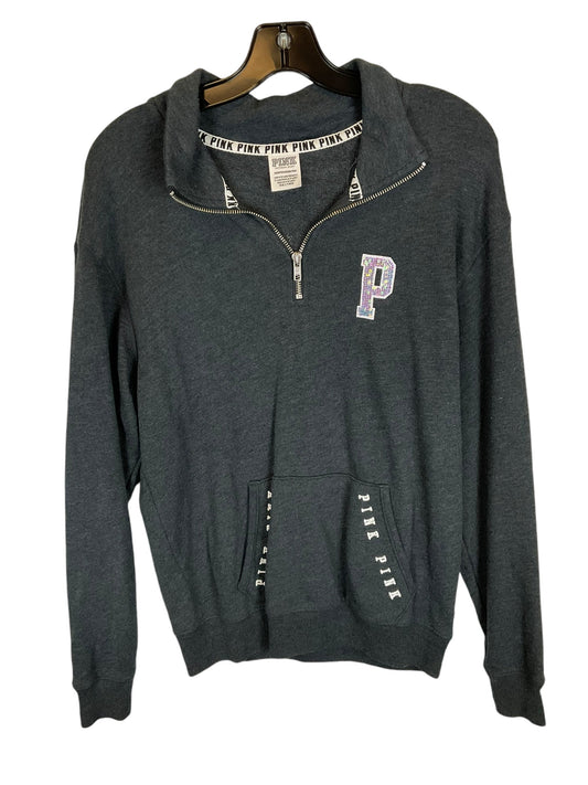 Sweatshirt Collar By Pink In Grey, Size: Xs