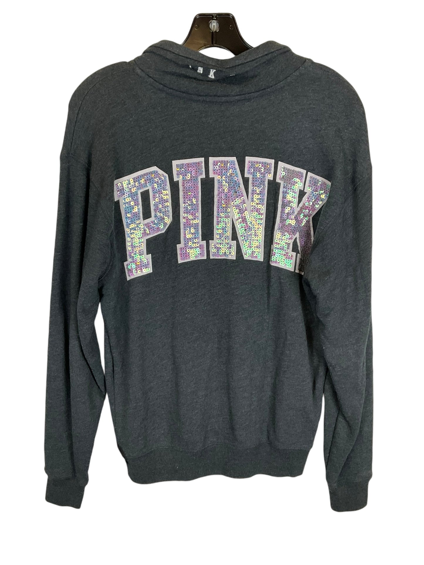 Sweatshirt Collar By Pink In Grey, Size: Xs