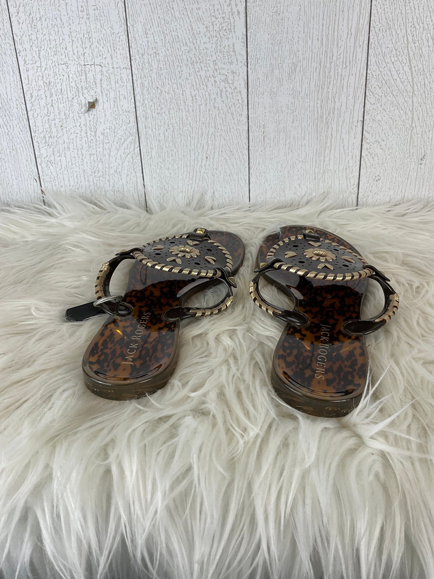 Sandals Designer By Jack Rogers In Animal Print, Size: 10