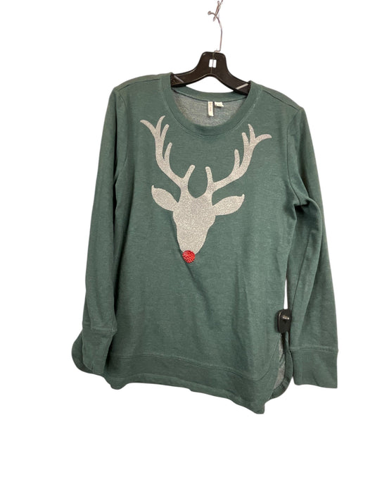 Sweatshirt Crewneck By Cato In Green, Size: M