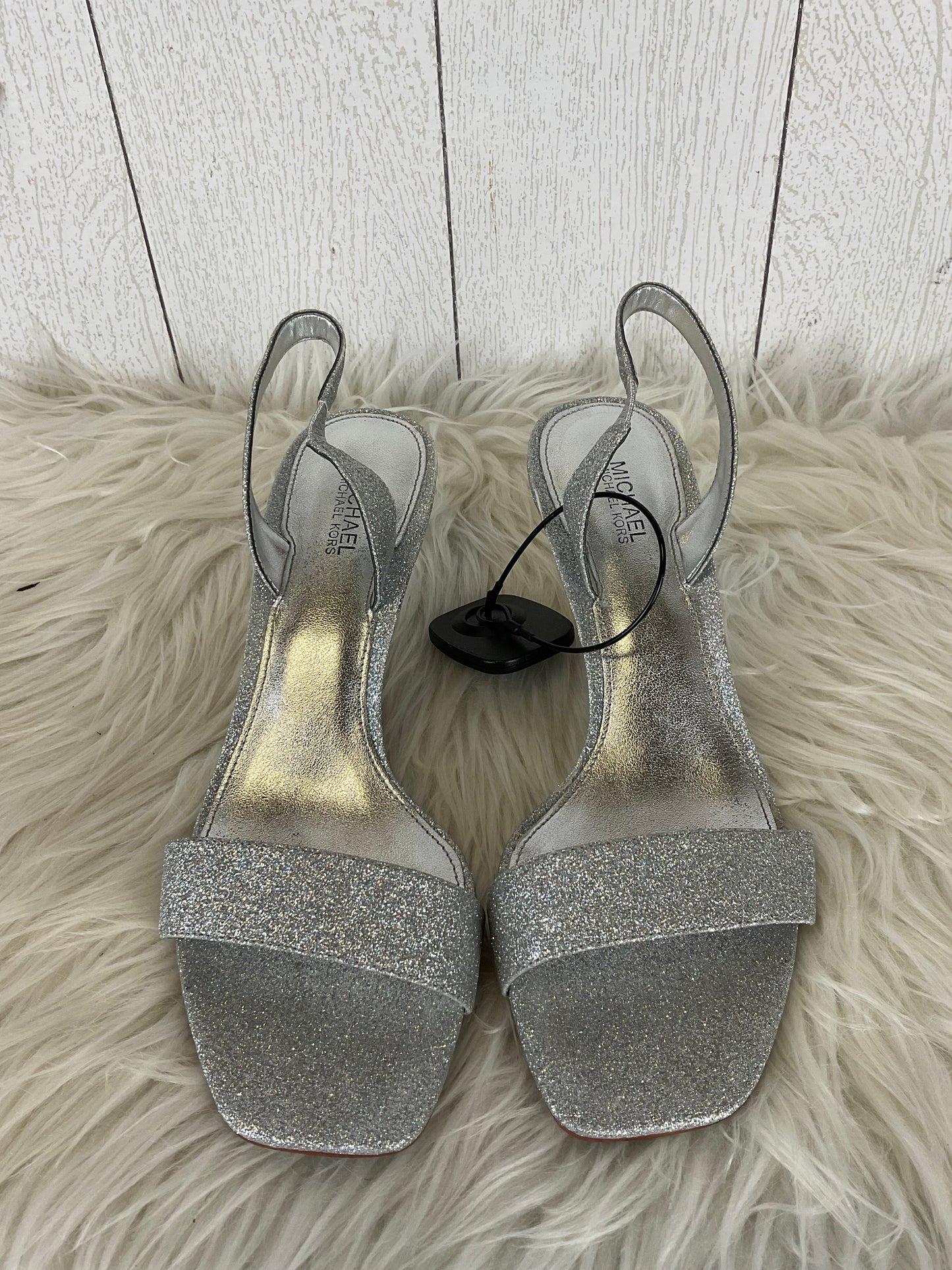 Shoes Designer By Michael By Michael Kors In Silver, Size: 7