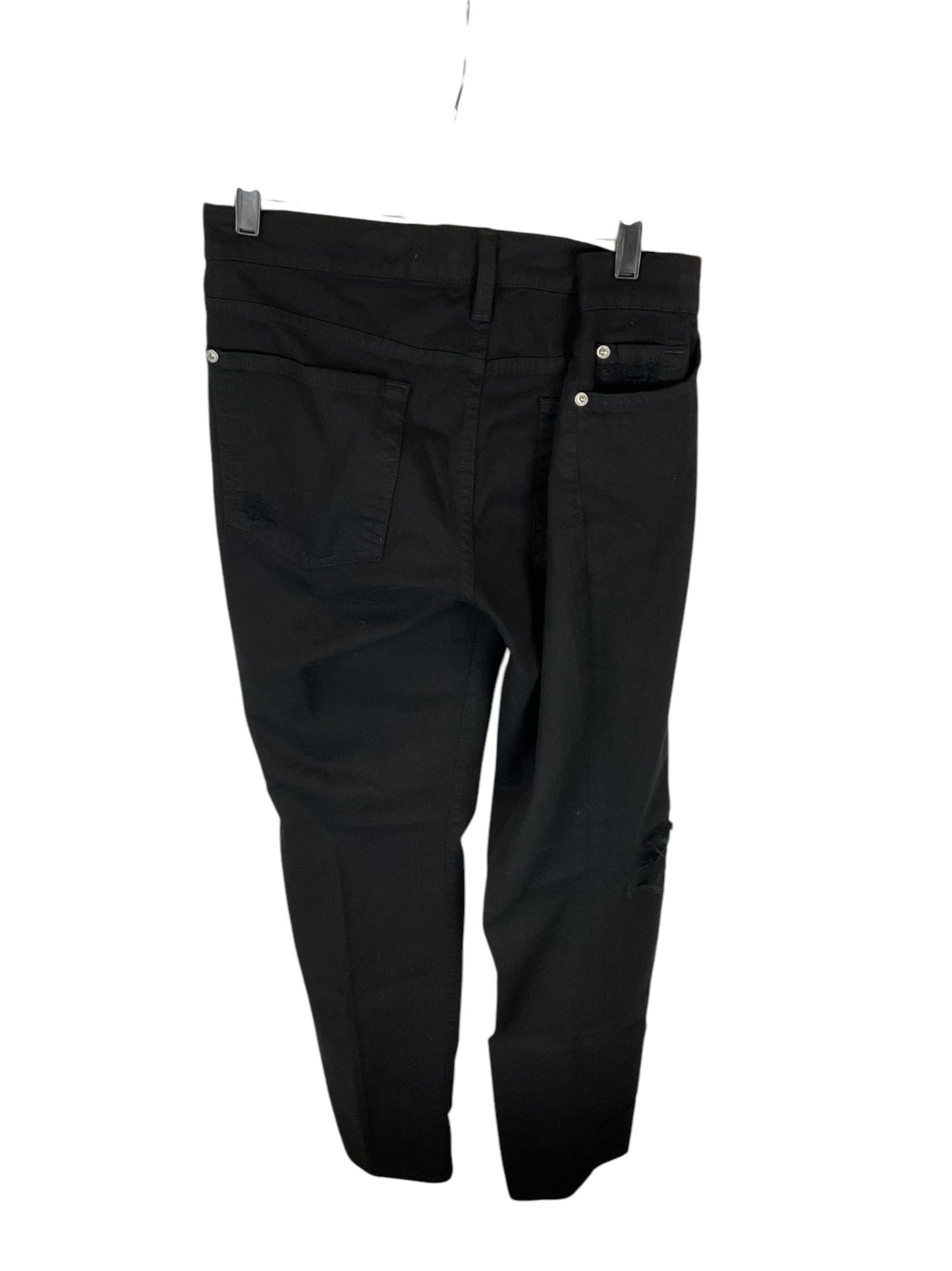 Jeans Designer By 7 For All Mankind In Black Denim, Size: 12