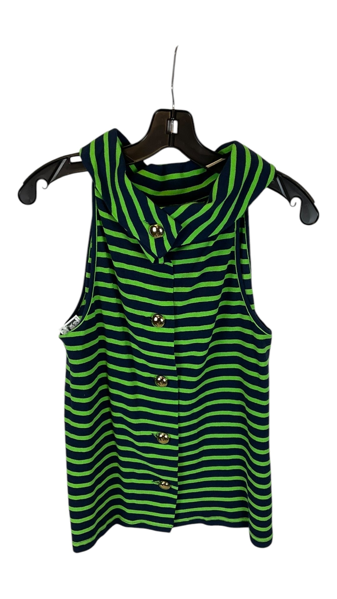 Top Sleeveless By Sail To Sable In Striped Pattern, Size: M