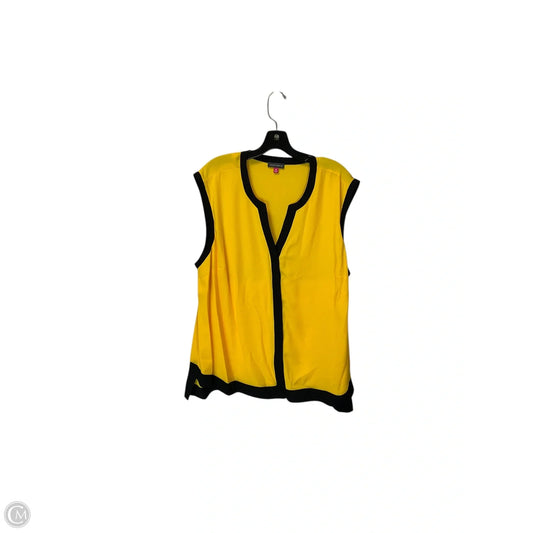 Top Sleeveless By Vince Camuto In Yellow, Size: 3x