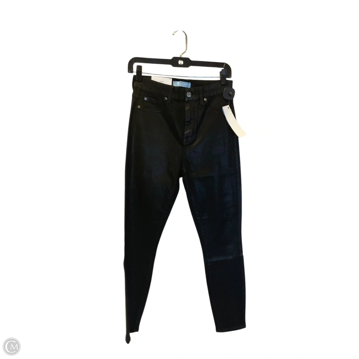 Jeans Designer By 7 For All Mankind In Black Denim, Size: 4