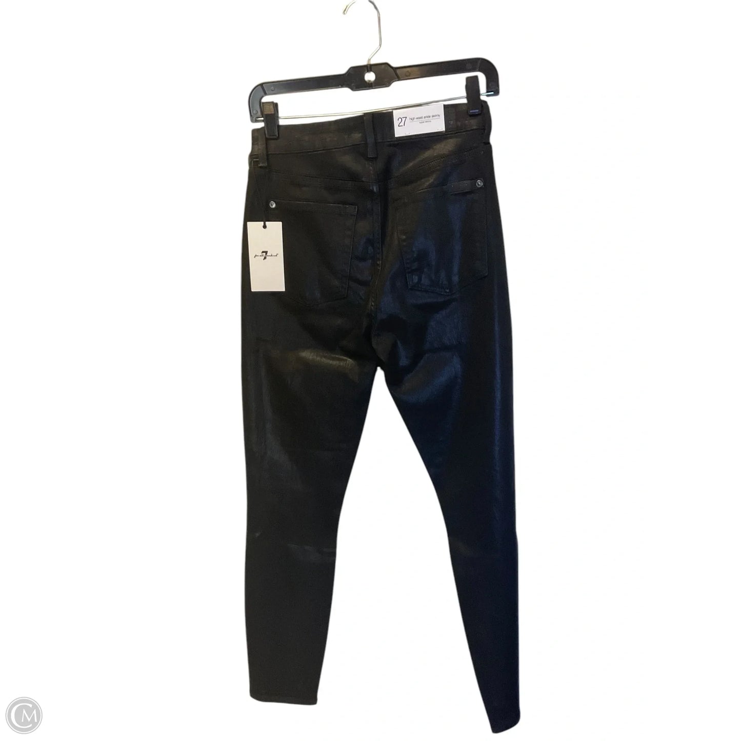 Jeans Designer By 7 For All Mankind In Black Denim, Size: 4