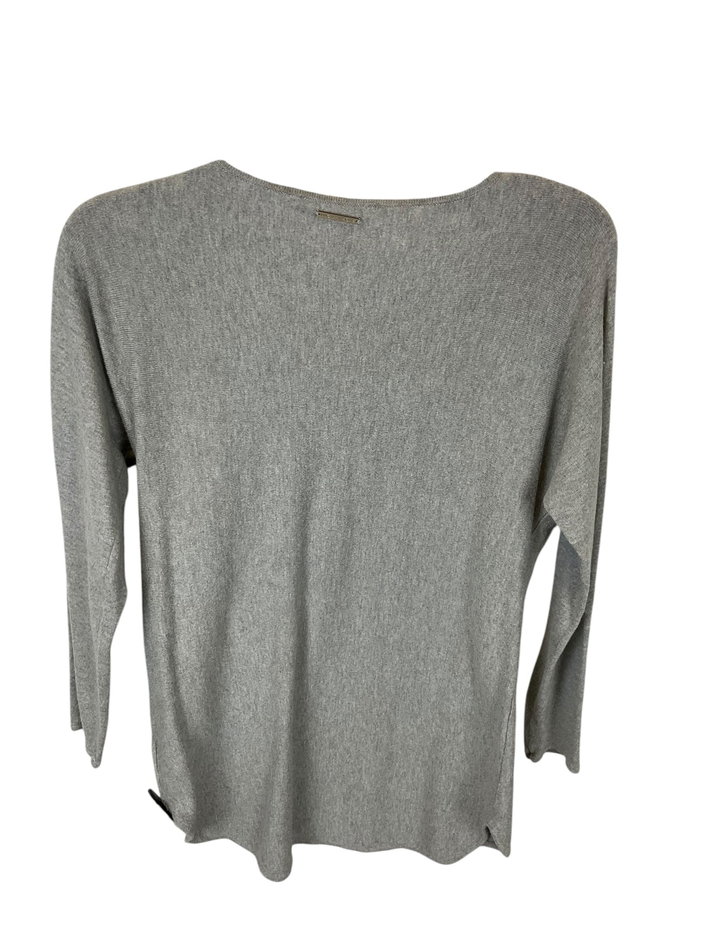 Top Long Sleeve Designer By Michael By Michael Kors In Grey, Size: S