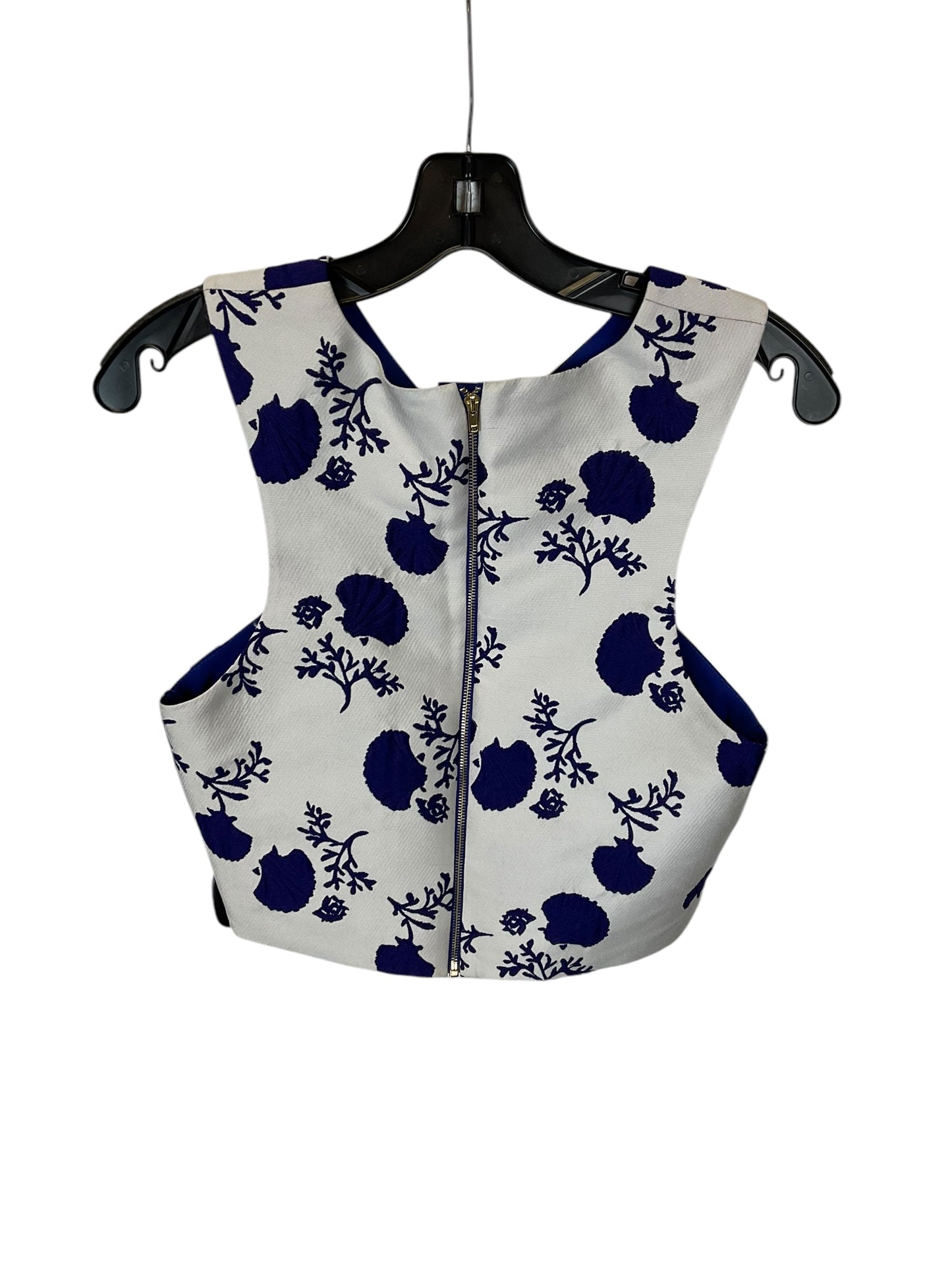 Top Sleeveless By Cmc In Blue & White, Size: M