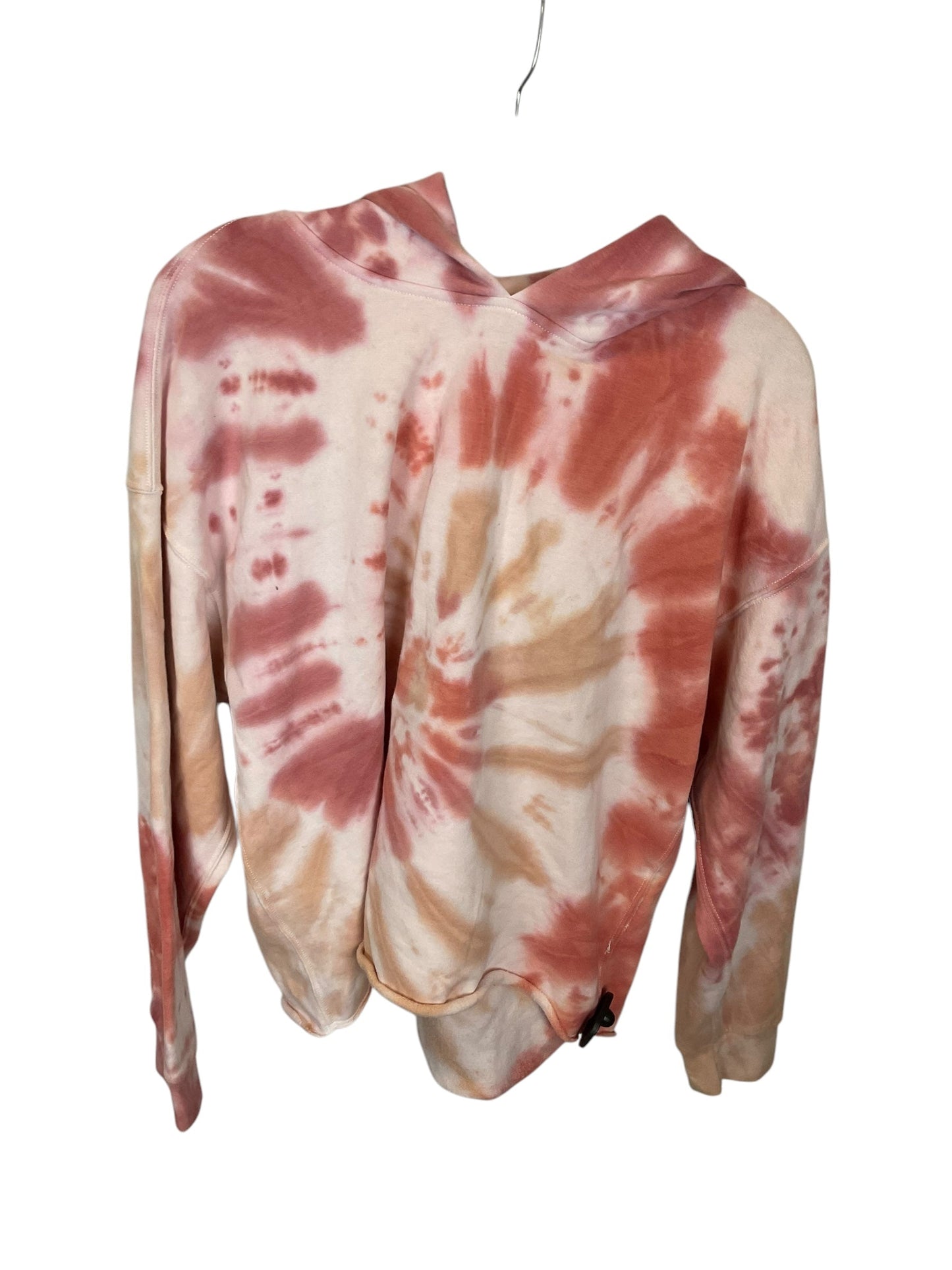 Sweatshirt Hoodie By Abercrombie And Fitch In Tie Dye Print, Size: L