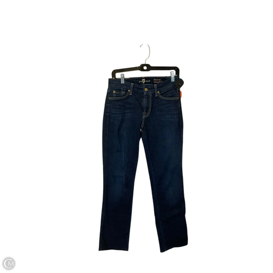 Jeans Straight By 7 For All Mankind In Blue Denim, Size: 6