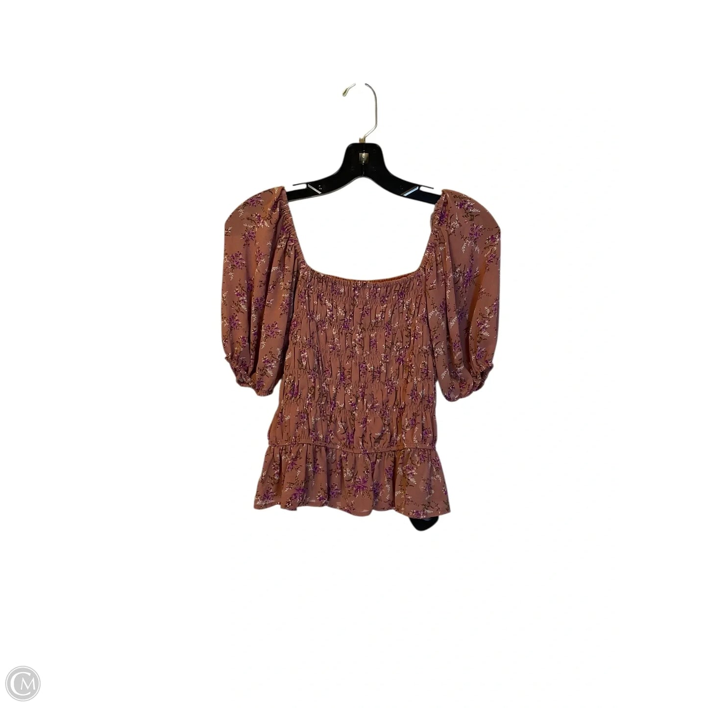 Top Short Sleeve By Entro In Pink & Purple, Size: M