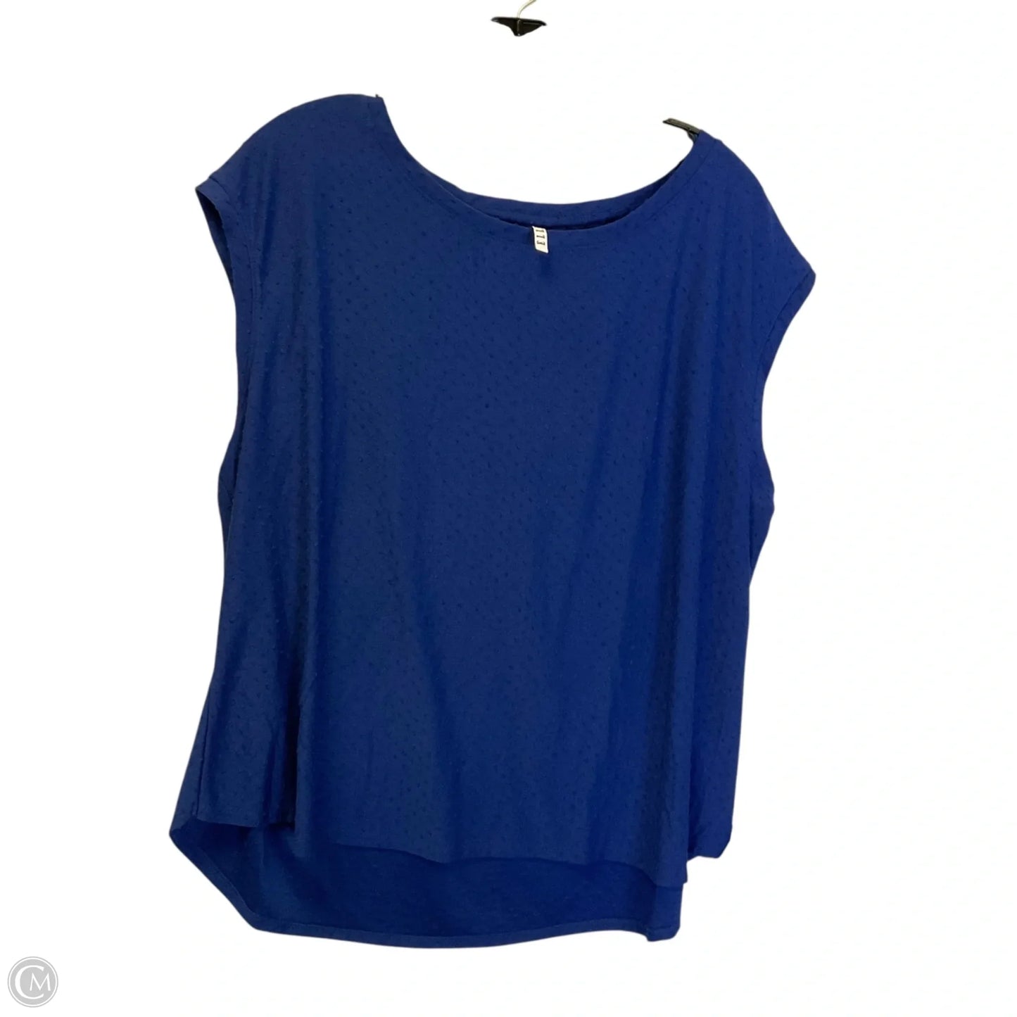 Top Short Sleeve By Elle In Blue, Size: Xxl