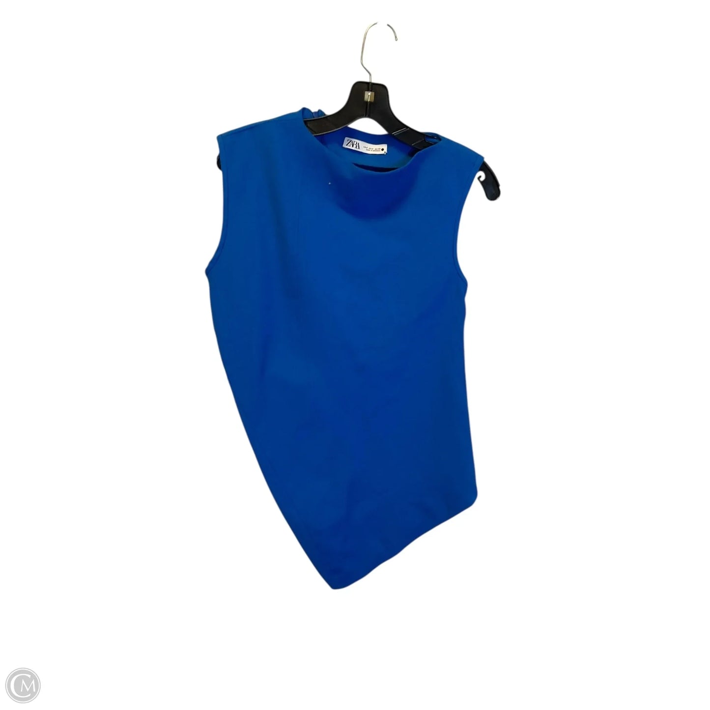 Top Sleeveless By Zara In Blue, Size: S