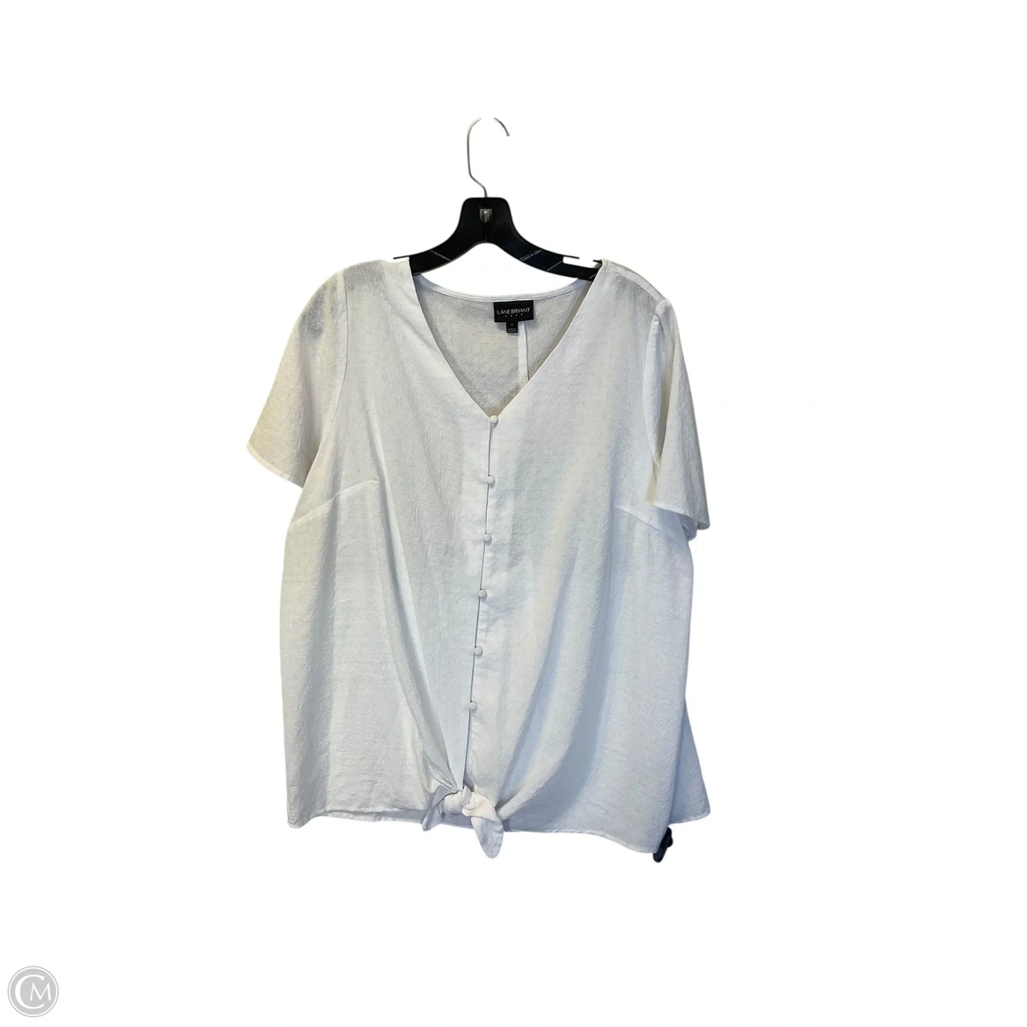 Top Short Sleeve By Lane Bryant In White, Size: Xl