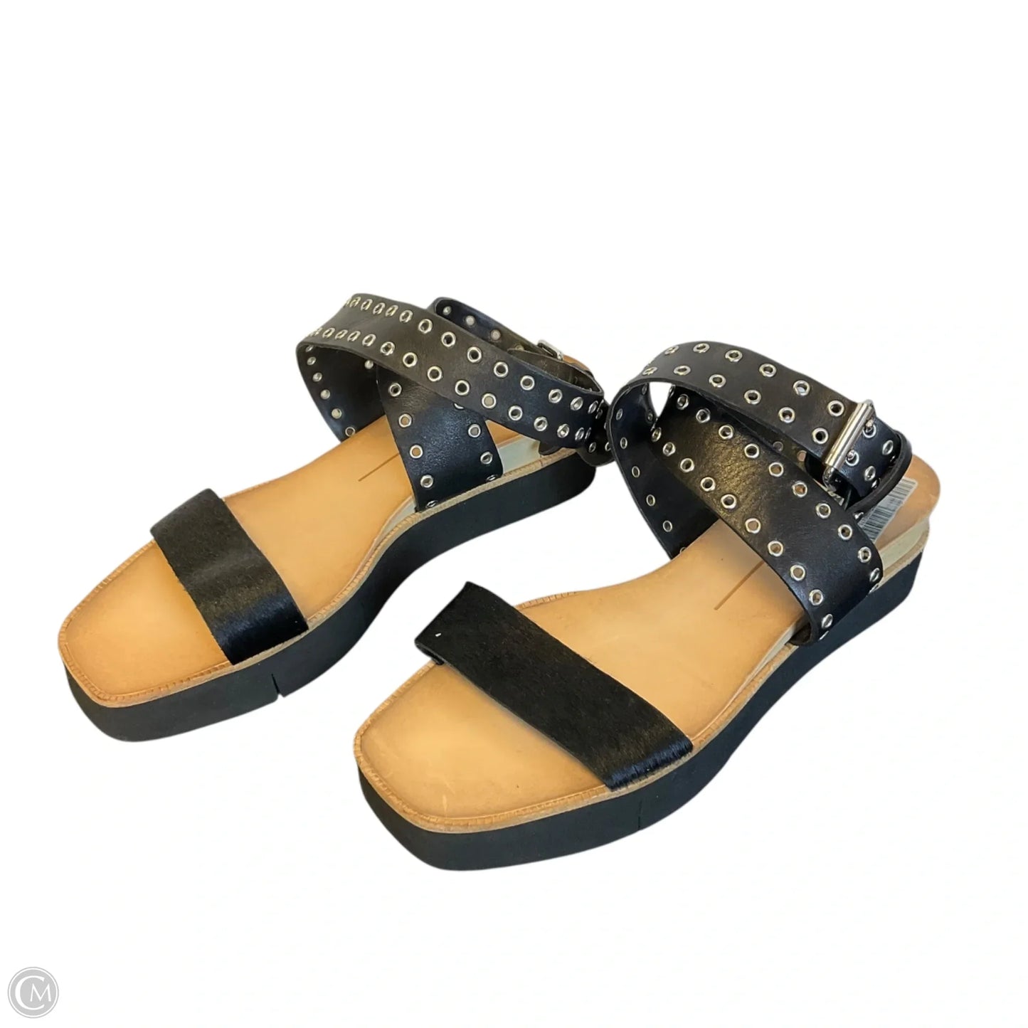 Sandals Heels Wedge By Dolce Vita In Black, Size: 8.5