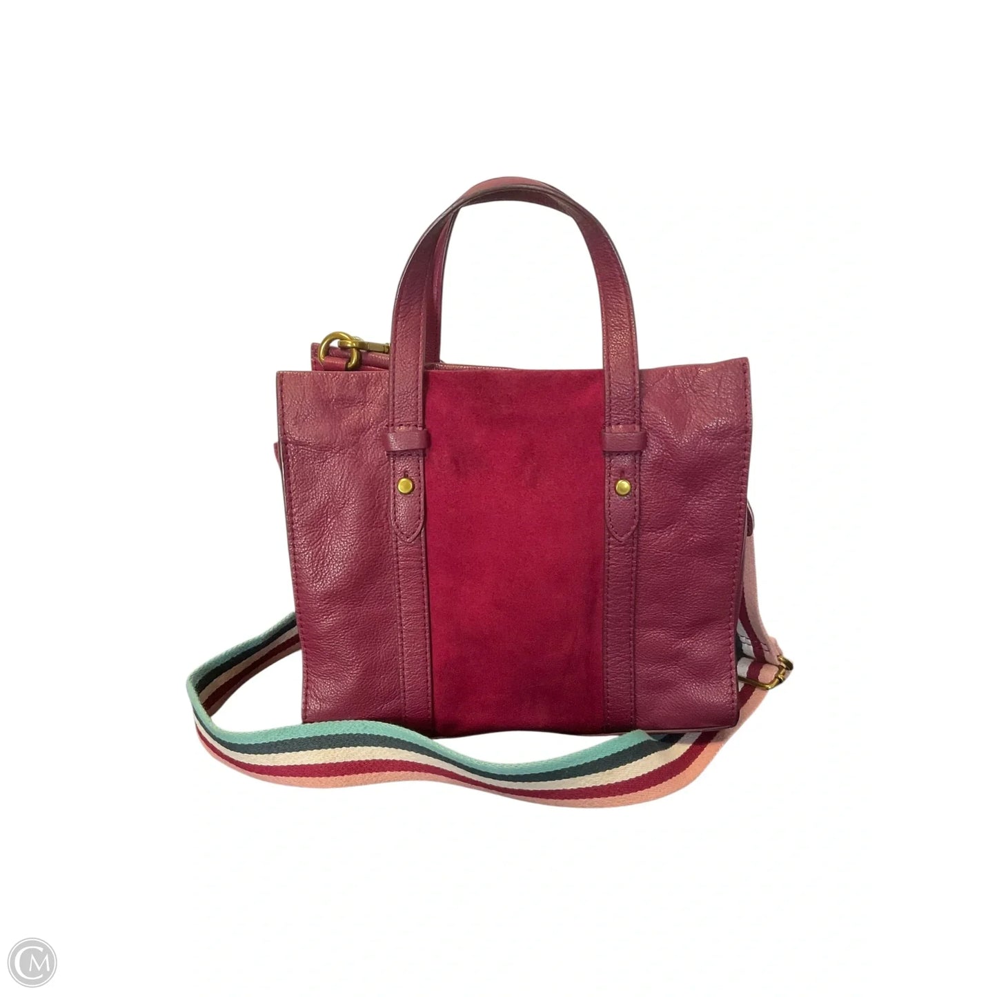 Crossbody Leather By Fossil, Size: Medium