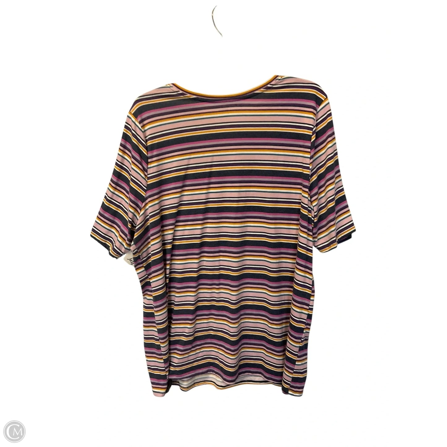 Top Short Sleeve Basic By Lane Bryant In Striped Pattern, Size: 2x
