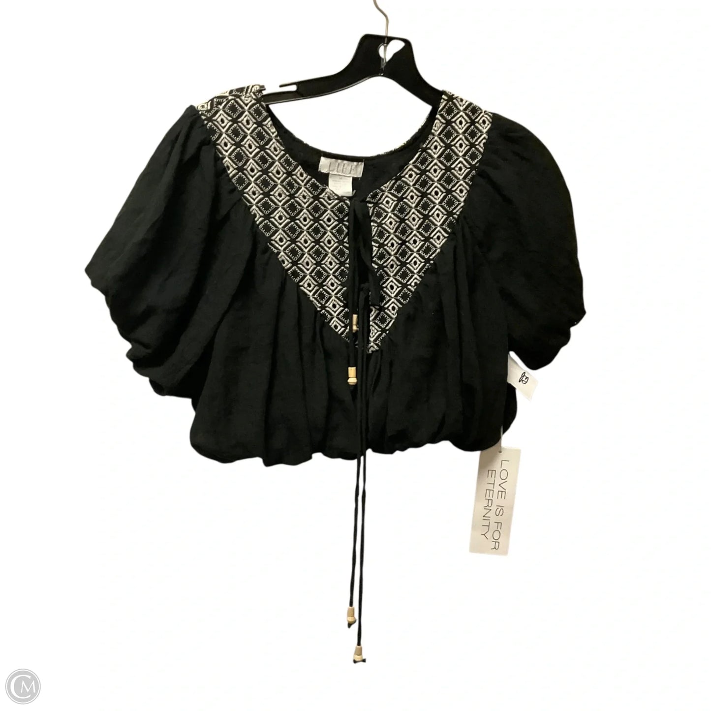 Top Short Sleeve By Life In Black, Size: M