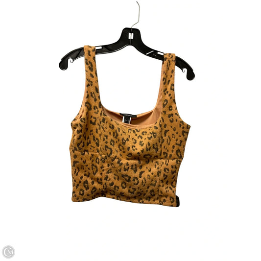 Top Sleeveless By Forever 21 In Animal Print, Size: L