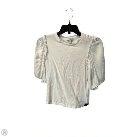 Top Short Sleeve By Current Air In White, Size: Xs