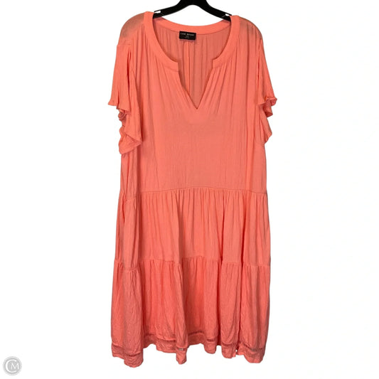 Dress Casual Midi By Lane Bryant In Coral, Size: 22
