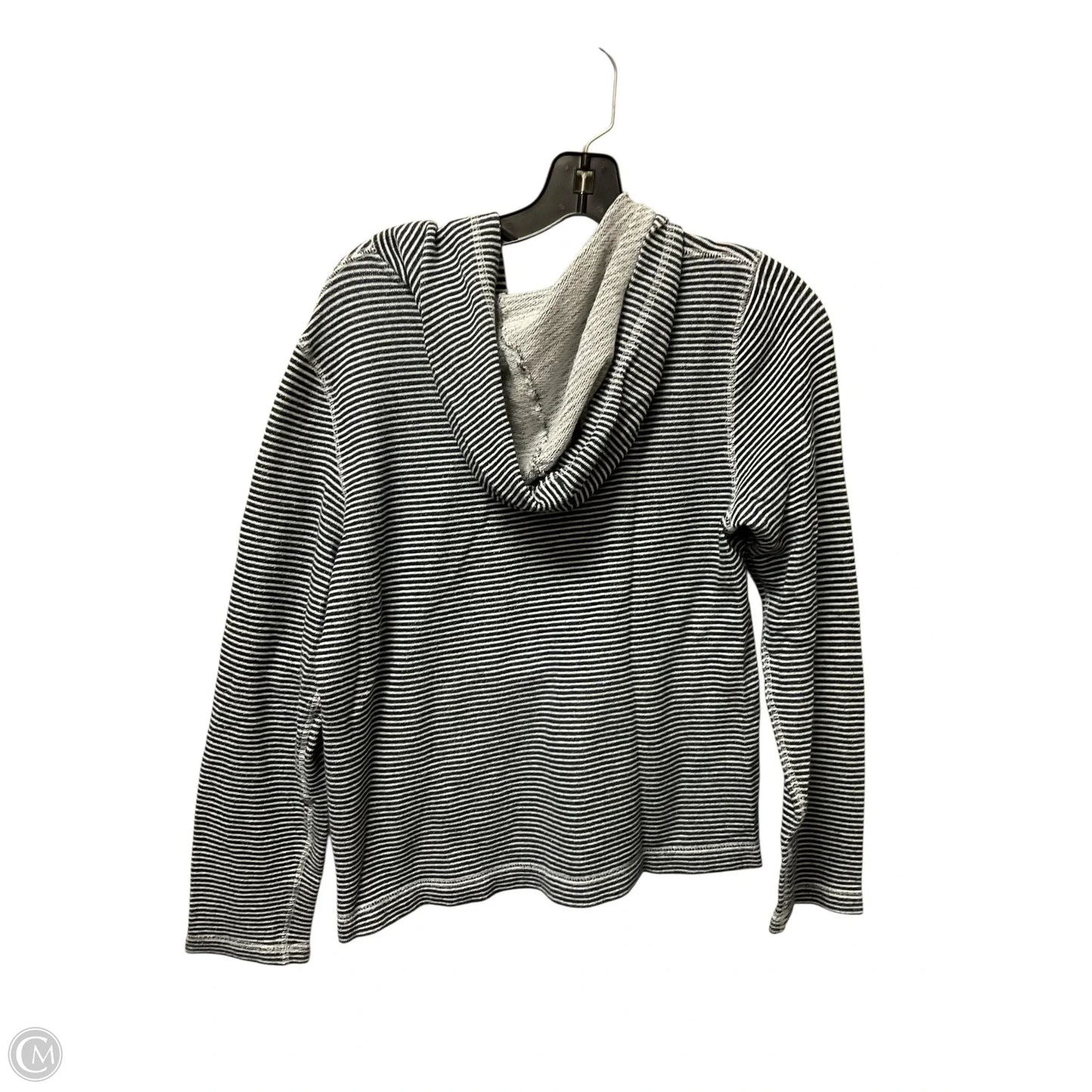 Sweatshirt Hoodie By J. Crew In Striped Pattern, Size: M