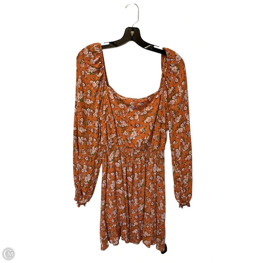 Dress Casual Short By Peach Love Cream California In Orange, Size: M