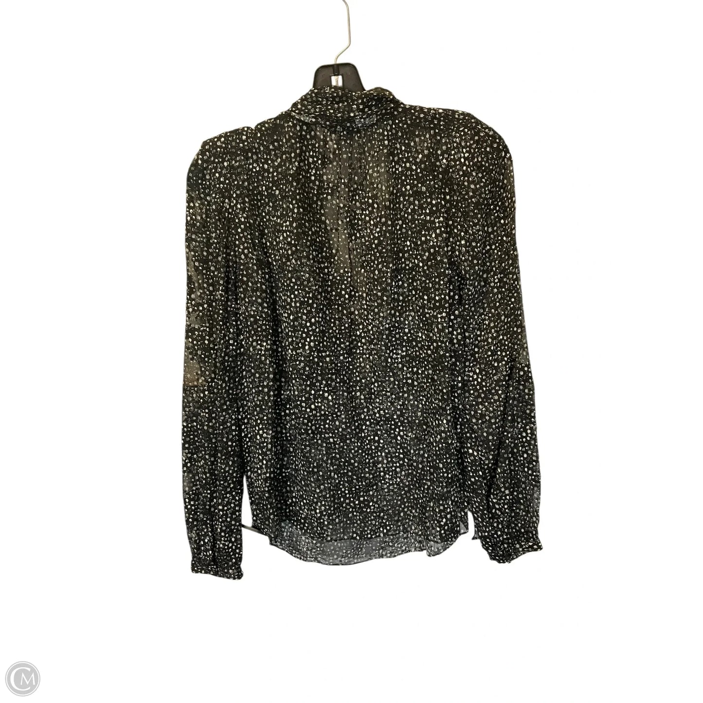 Top Long Sleeve By Rebecca Taylor In Black & White, Size: S