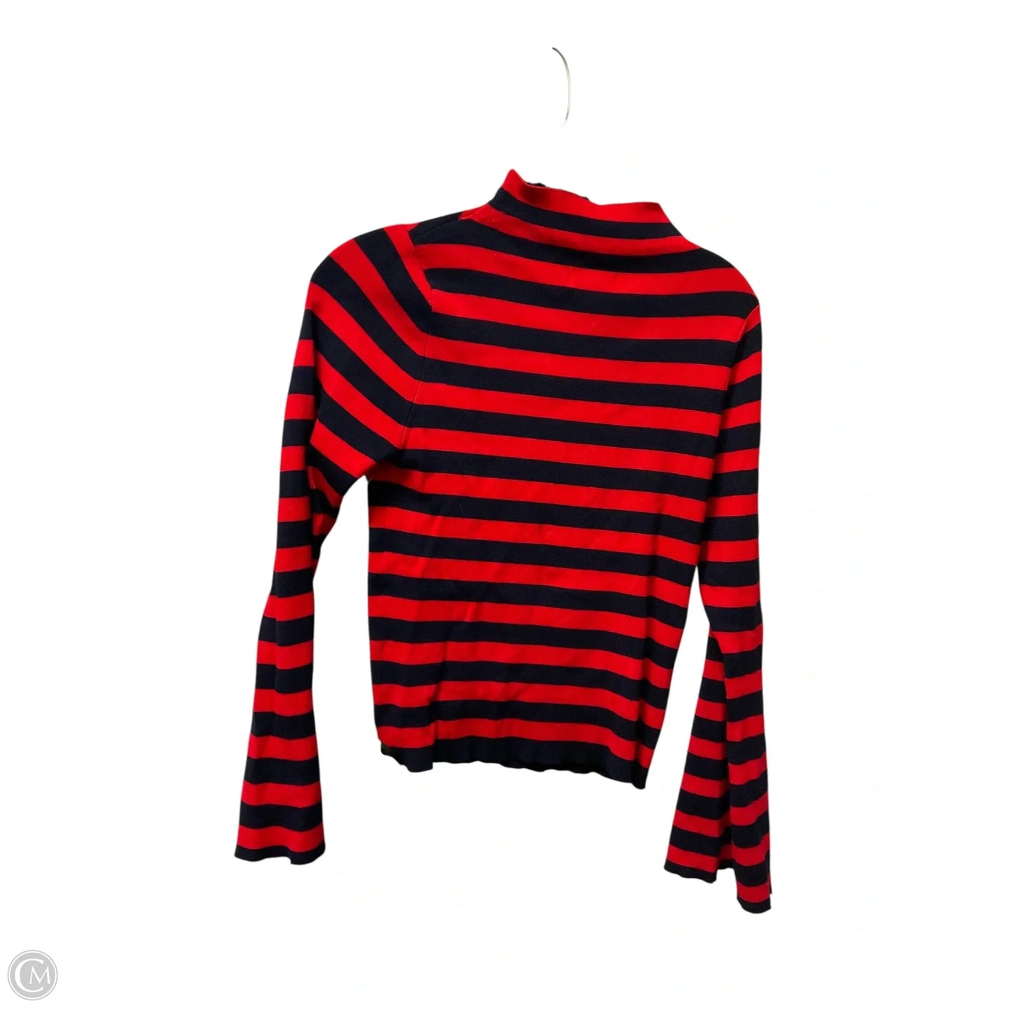 Top Long Sleeve By Maeve In Blue & Red, Size: M
