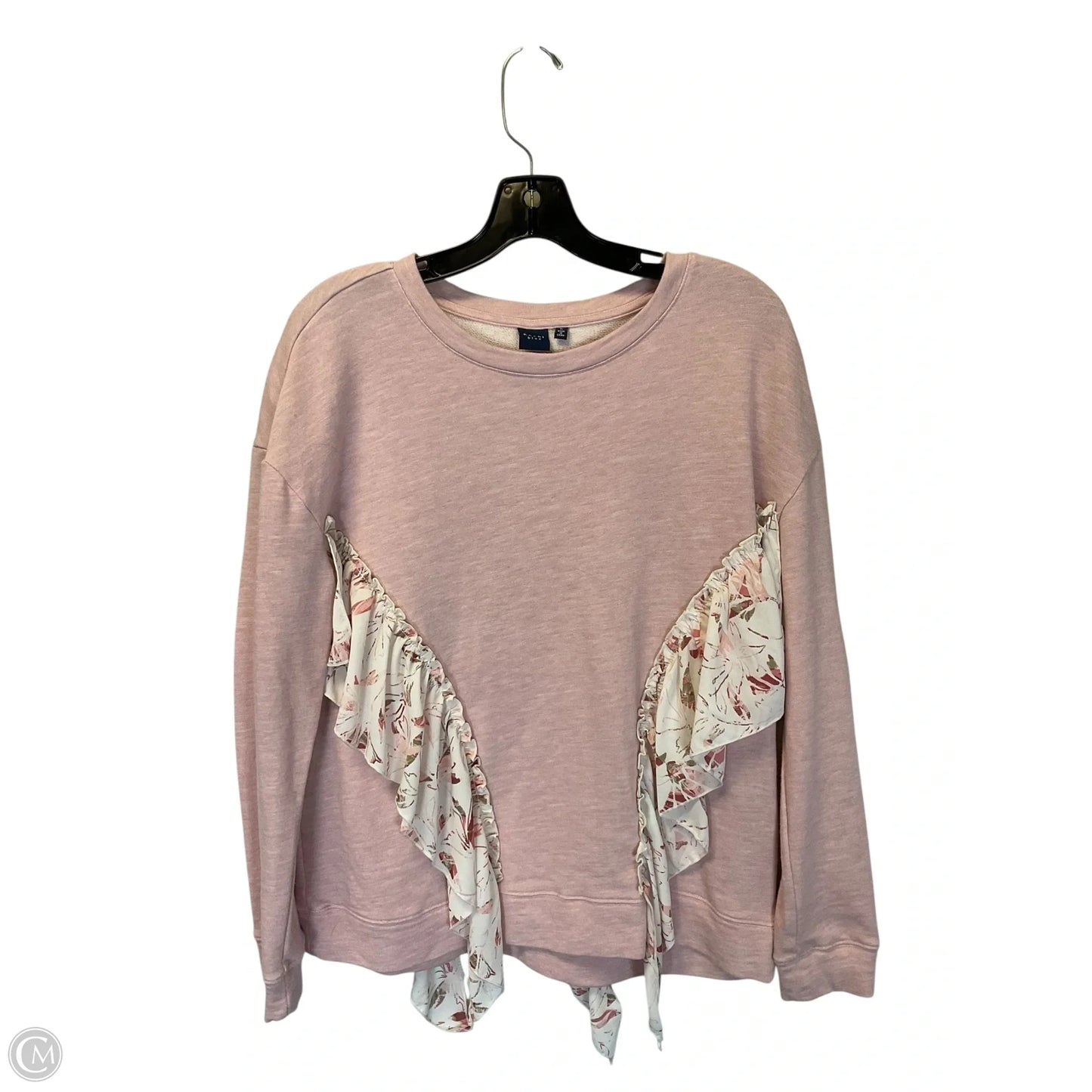 Sweatshirt Crewneck By Kaari Blue In Pink, Size: L