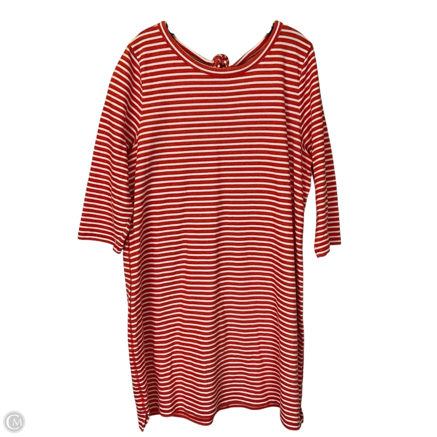 Dress Casual Short By Talbots In Orange & White, Size: 2x