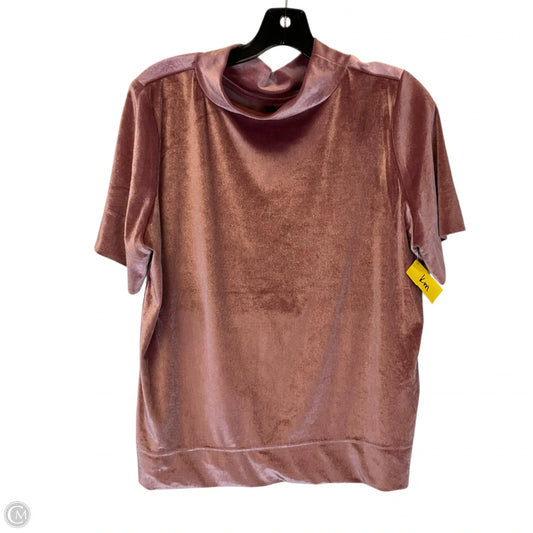 Top Short Sleeve By Anthropologie In Pink, Size: L