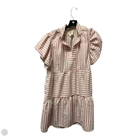 Dress Casual Short By Umgee In Pink & White, Size: M