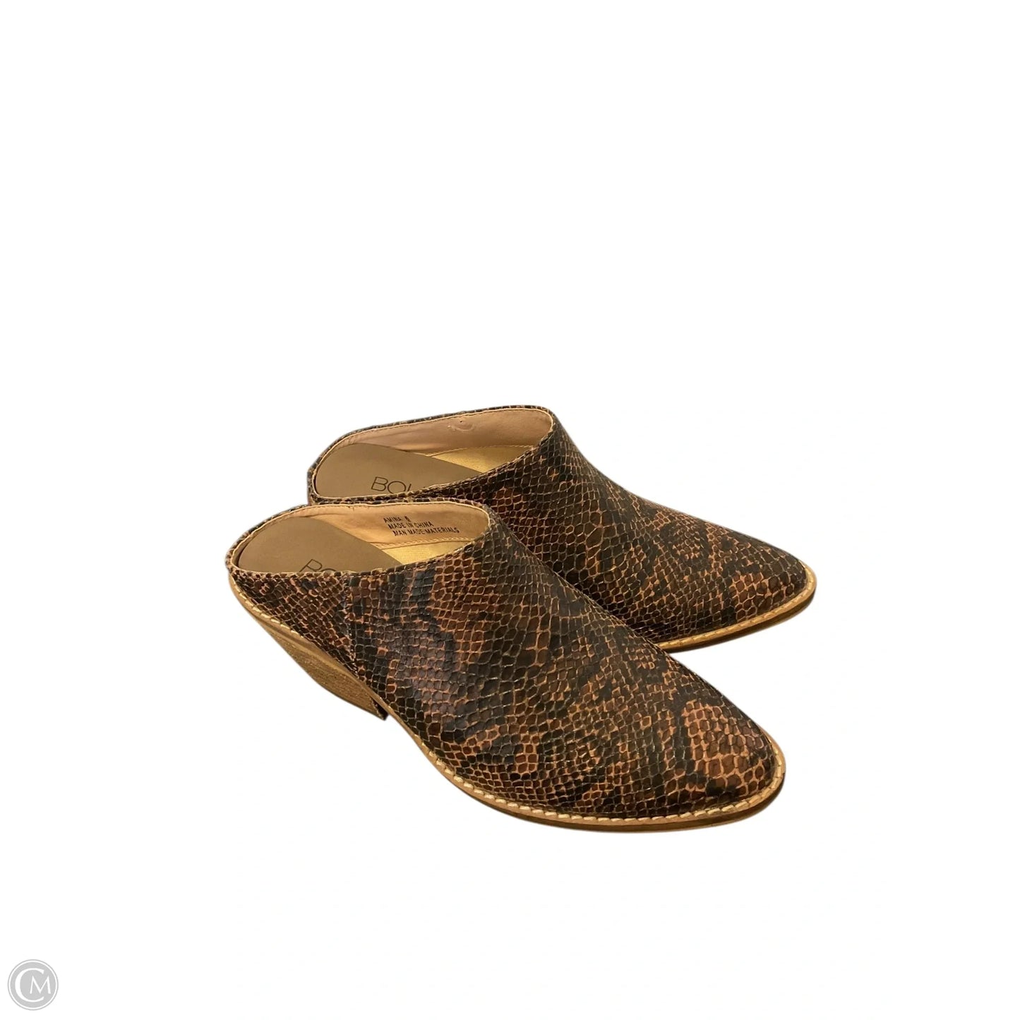 Shoes Heels Block By Boutique + In Snakeskin Print, Size: 6