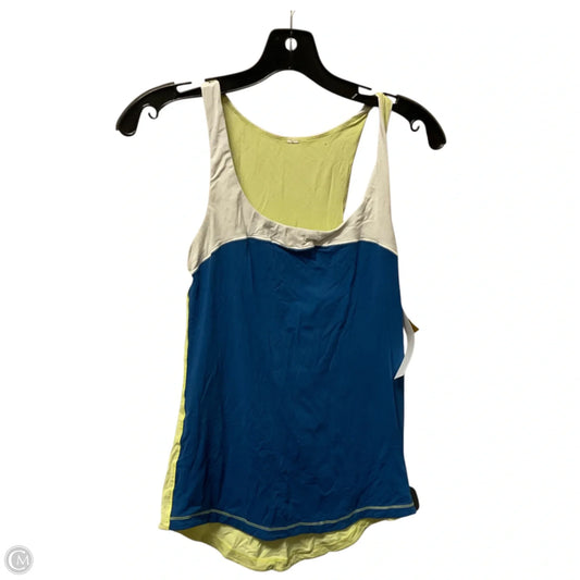 Athletic Tank Top By Lululemon In Blue & Yellow, Size: S
