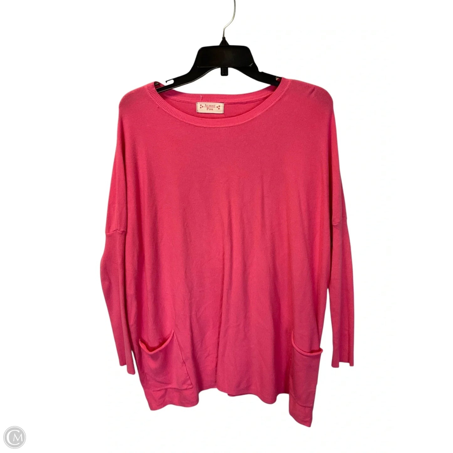 Top Long Sleeve By Almost Pink In Pink, Size: M