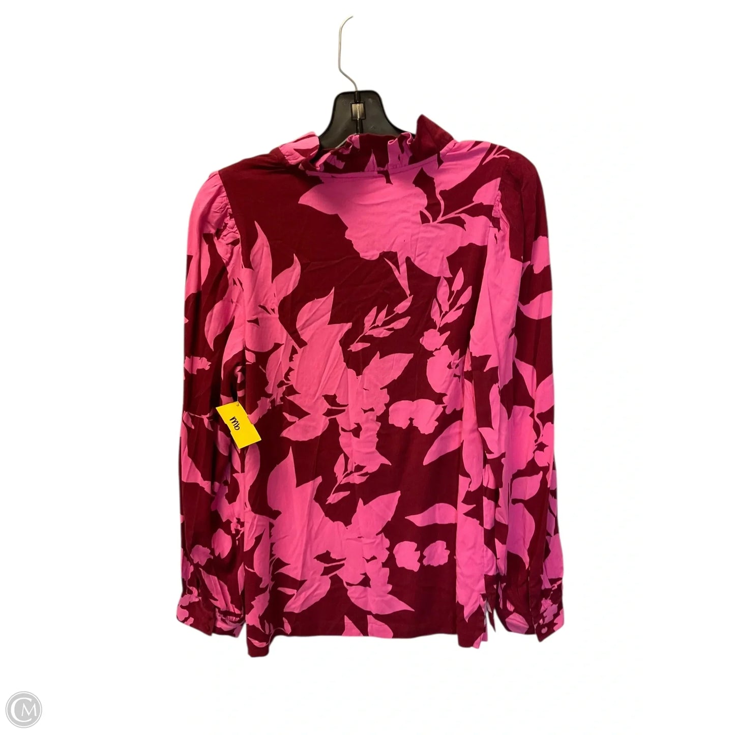 Top Long Sleeve By Crown And Ivy In Pink & Red, Size: S