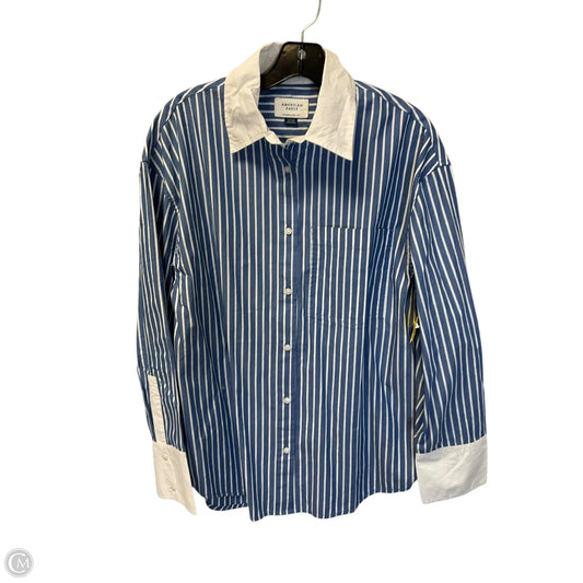 Top Long Sleeve By American Eagle In Striped Pattern, Size: S