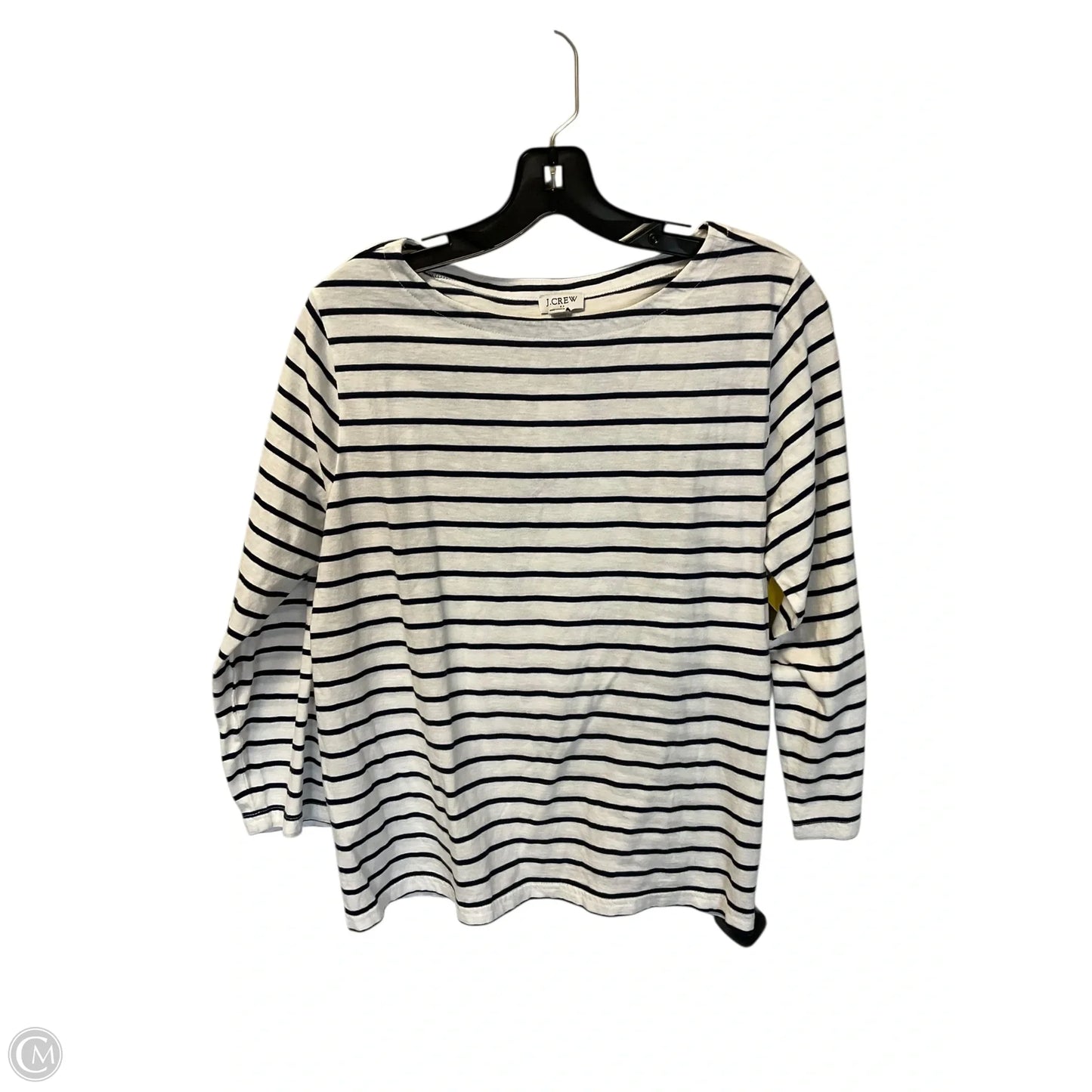 Top Long Sleeve Basic By J. Crew In Striped Pattern, Size: M